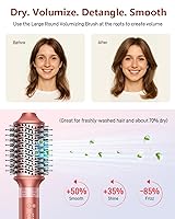 Vista 4 de Estilizador de Cabello 5 en 1 con Aire Caliente - Cepillo Secador de Cabello de Alta Velocidad, Secado Rápido Sin Daño por Calor, Cepillo Secador