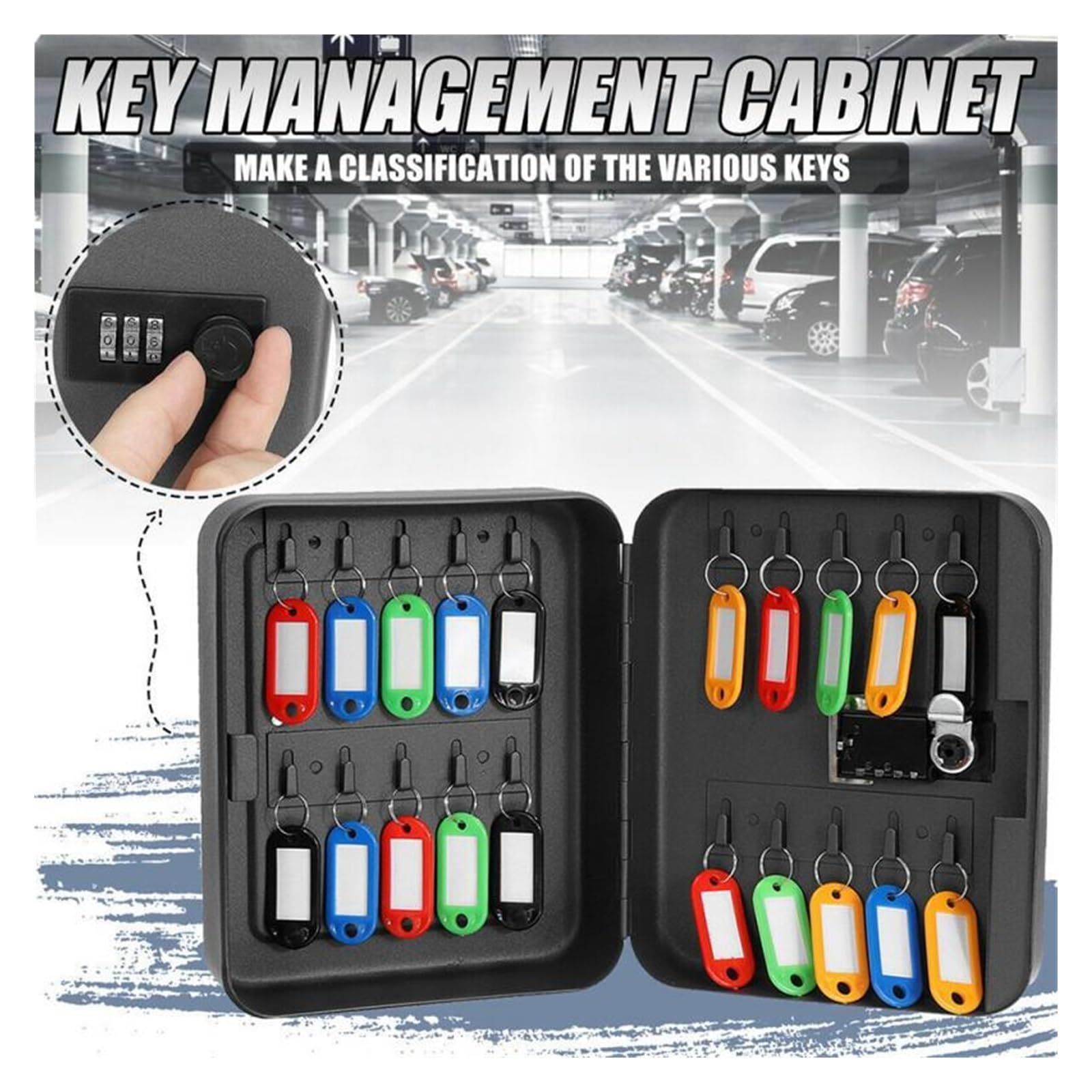 Cassetta Di Sicurezza Con Serratura A Combinazione Domestica Cassetta Di Sicurezza Con Password In Metallo Con Serratura(White)