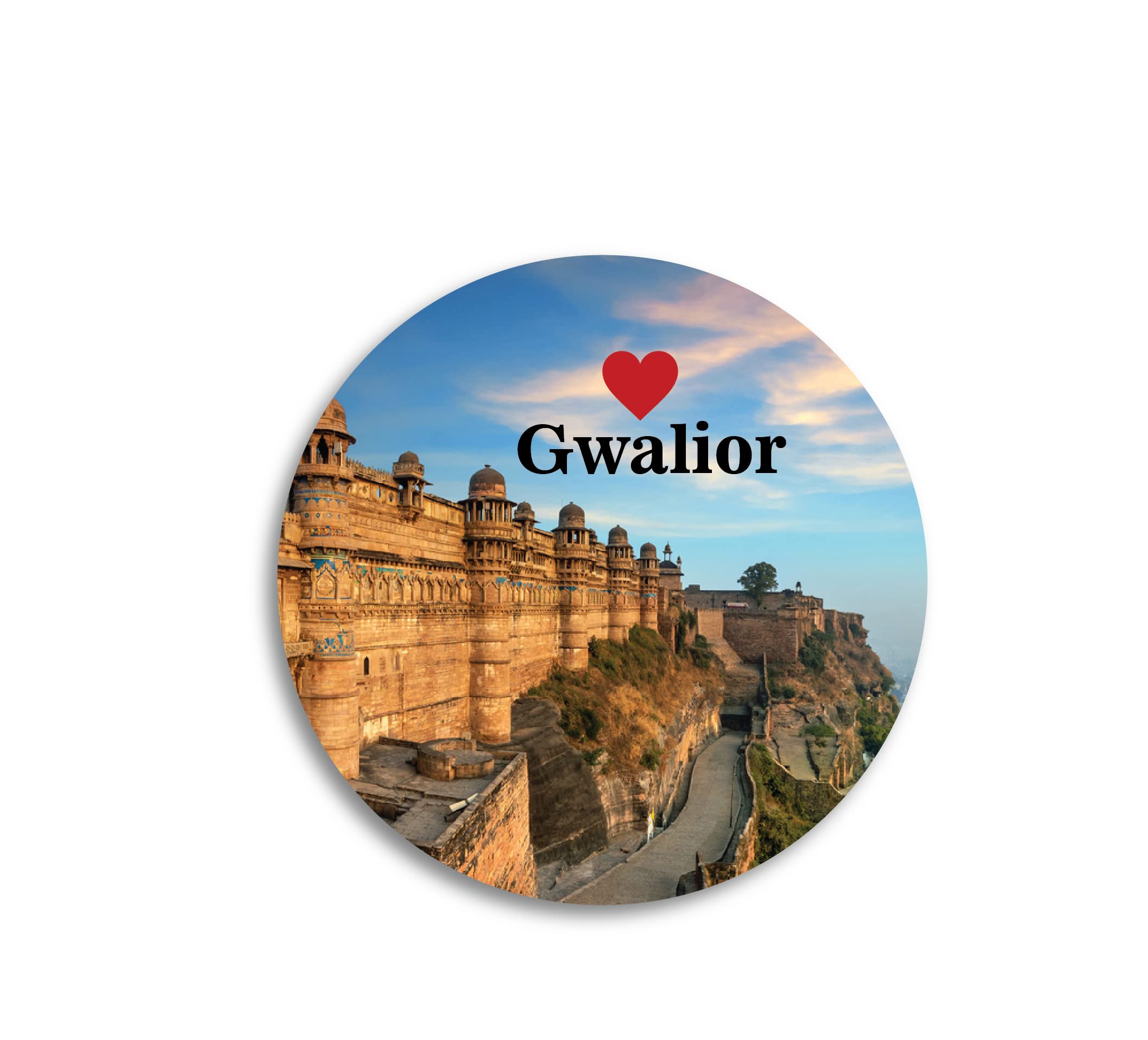 I Love Gwalior Fridge Magnets Souvenir/Gift/Fridge Refrigerator Decoration/Home/Kitchen Printed Wooden Fridge Magnets (4 x 4 Inch) Pack of 1-image-29