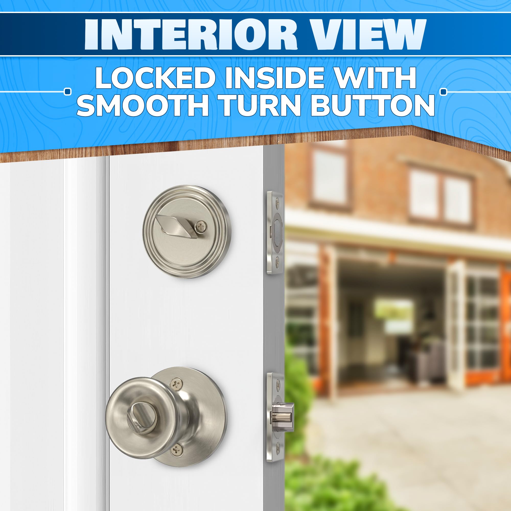 Stainless Steel Mobile Home Door Knobs with Deadbolt -8