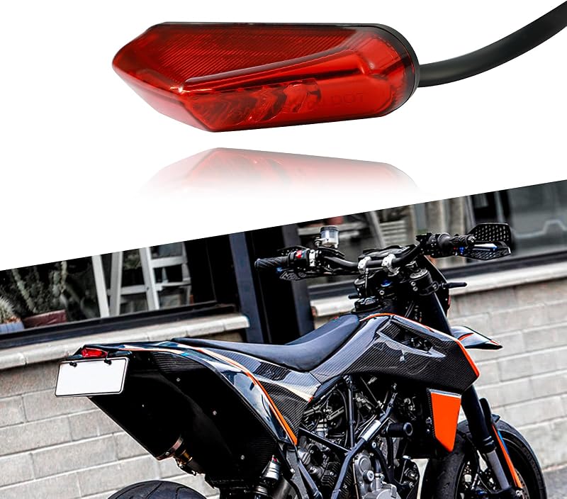 LOKLISUM LED Motorkerékpár Hátsó Lámpa 12V 9 LED Féklámpa E-Jóváhagyott