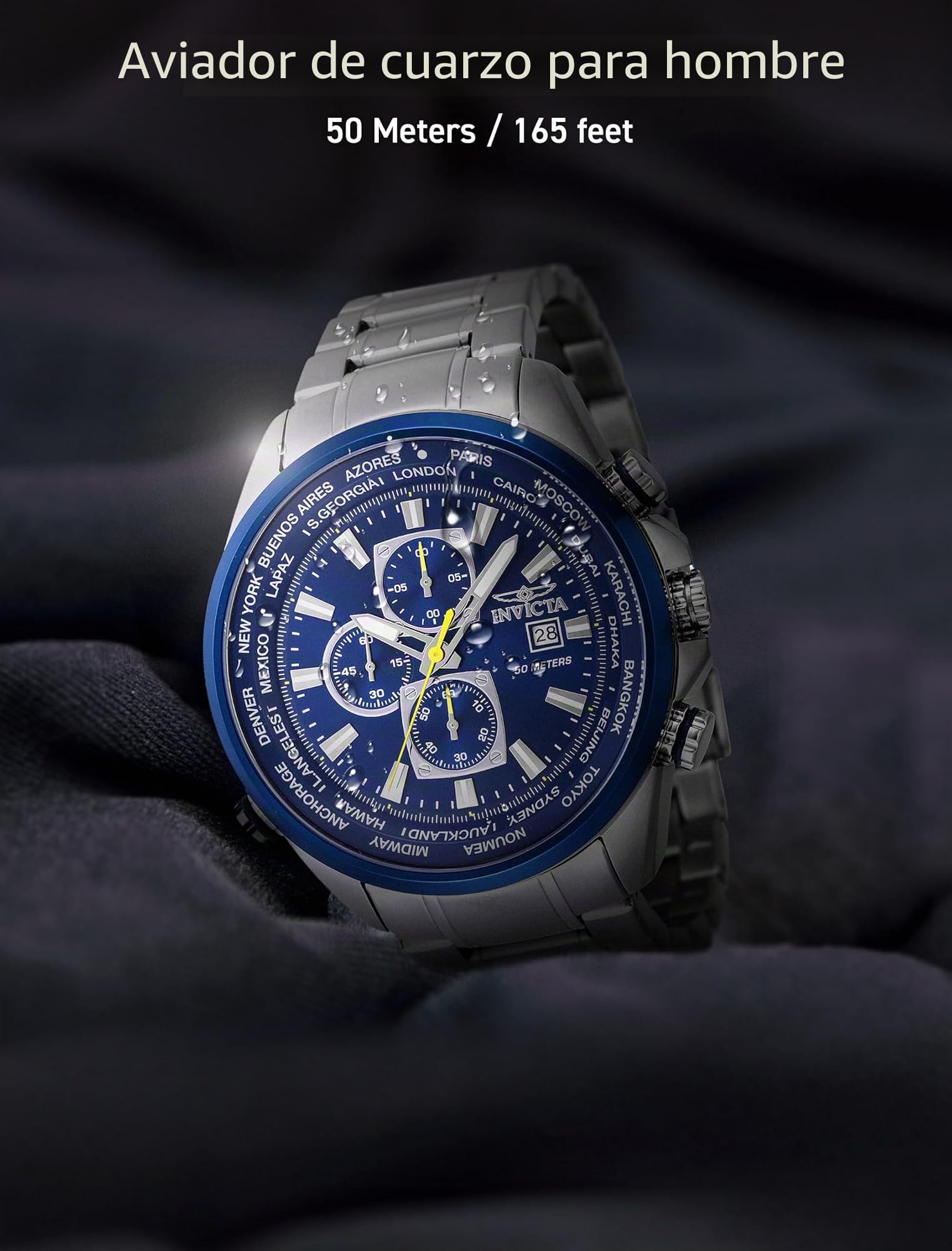 Invicta Aviator Men - Cuarzo de 50 mm