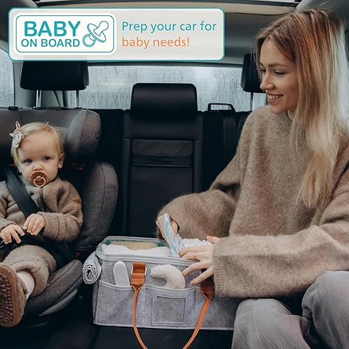 Miniatura 5 de Home For Each - Bolsa de almacenamiento portátil para pañales con tapa enrollable y divisores extraíbles organizador de organizador para guardería