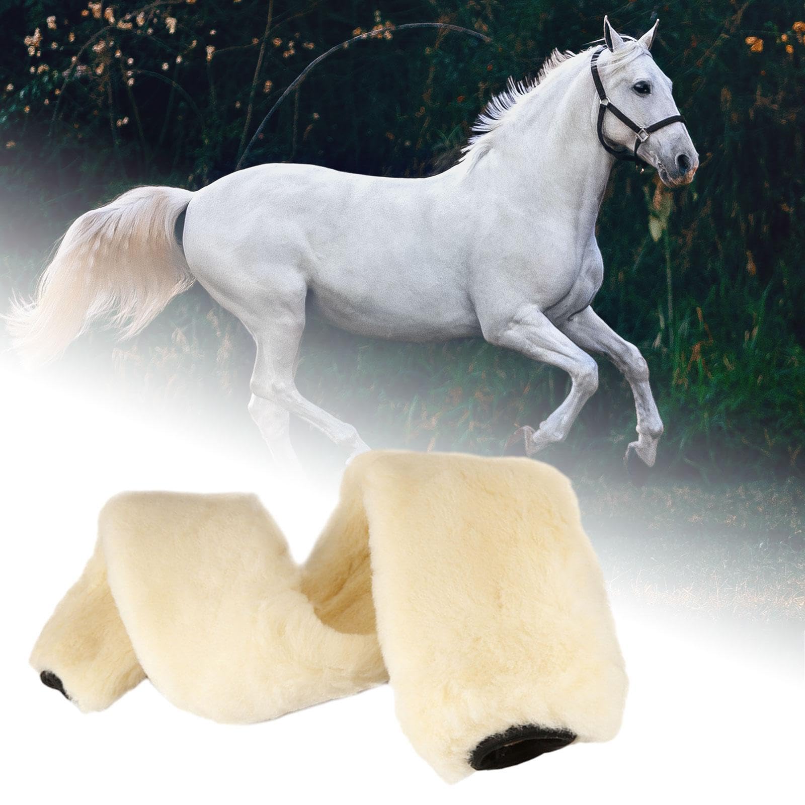 perfk Funda Protectora para cincha de Caballo, Funda Acolchada para cincha, Accesorio Suave, Equipo de protección, Protector de cincha para Entrenamiento