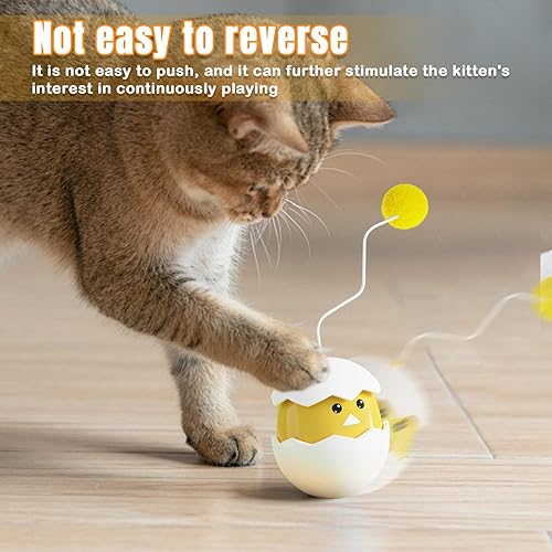 Miniatura 6 de Juguetes interactivos para gatos de interior, juguete de varita para gatitos con polluelos llorados, juguete giratorio para gatos, juguete