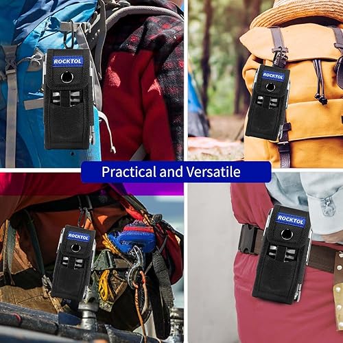 Miniatura 6 de Funda multiherramienta para cinturón, bolsa multiherramienta de nailon 900D con 4 bolsillos, funda para cuchillos, funda de herramientas EDC para