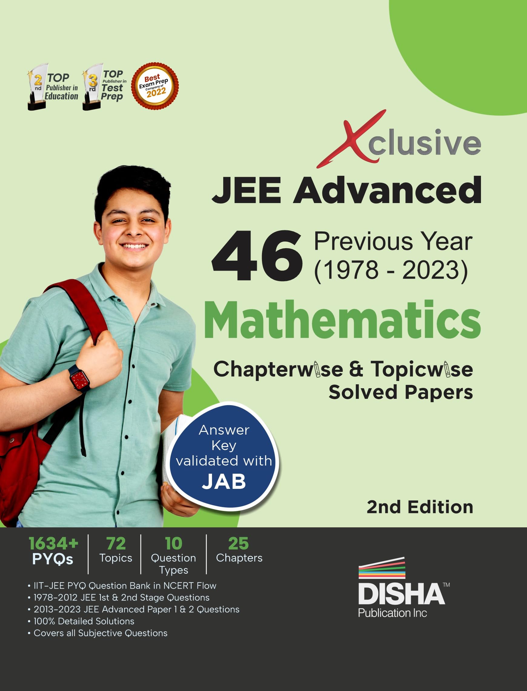 Xclusive JEE Advanced 46 Previous Year (1978 - 2023) Mathematics Chapterwise & Topicwise Solved Papers 2nd Edition | IIT-JEE PYQ Question Bank in NCERT Flow with 100% Detailed Solutions for JEE 2024