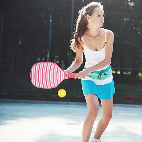 Miniatura 5 de Wood Pickle Paddles Set of 4 with 4-40 Holes Pickleball Balls and Carry Bag, Wood Pickle Rackets Gifts for Adults, Kids and Beginners with Comfort