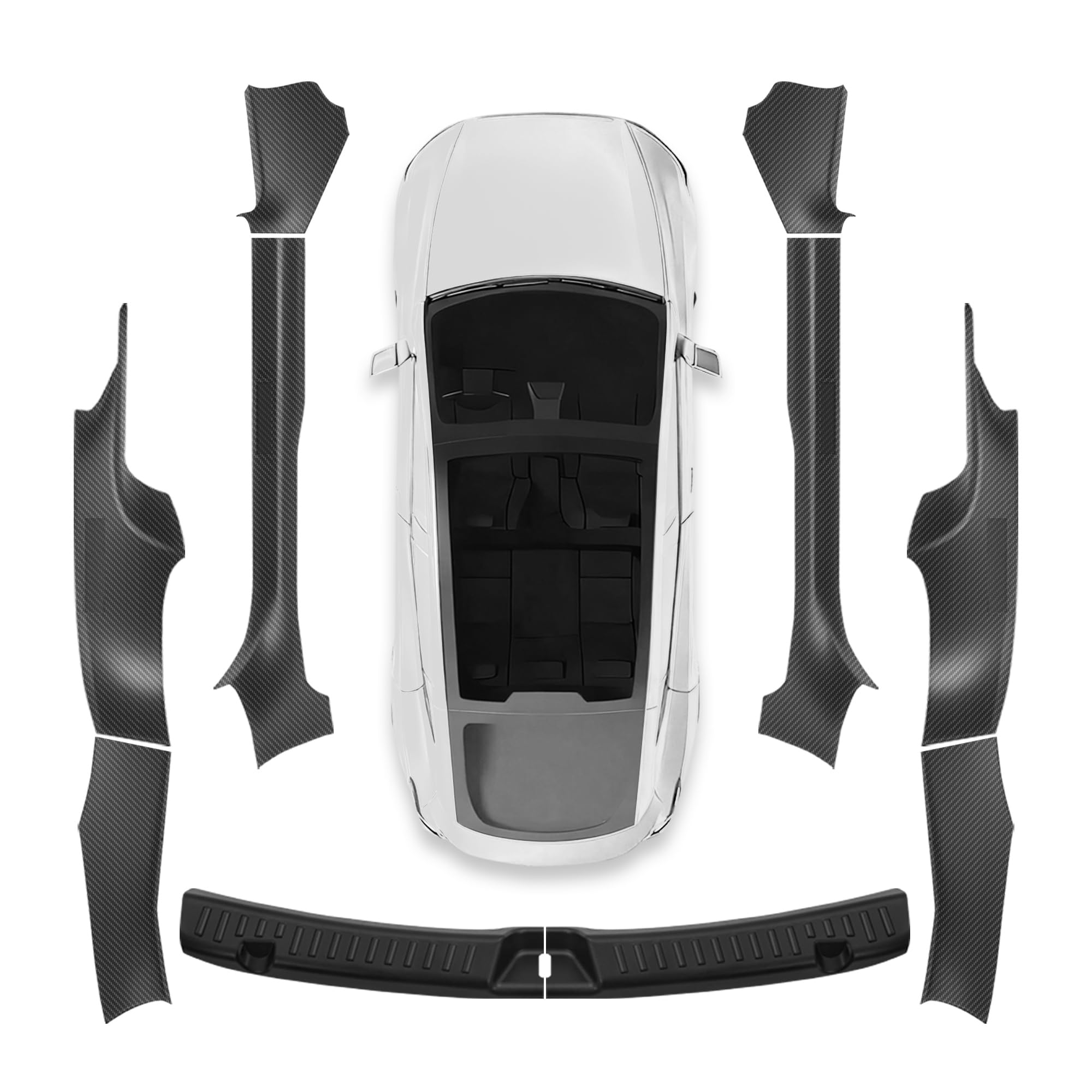 Photo 1 of ************MISSING PIECES**********
QINQINTU Carbon Fiber Door Sill Protector for Tesla Model Y Juniper (2025-2026)