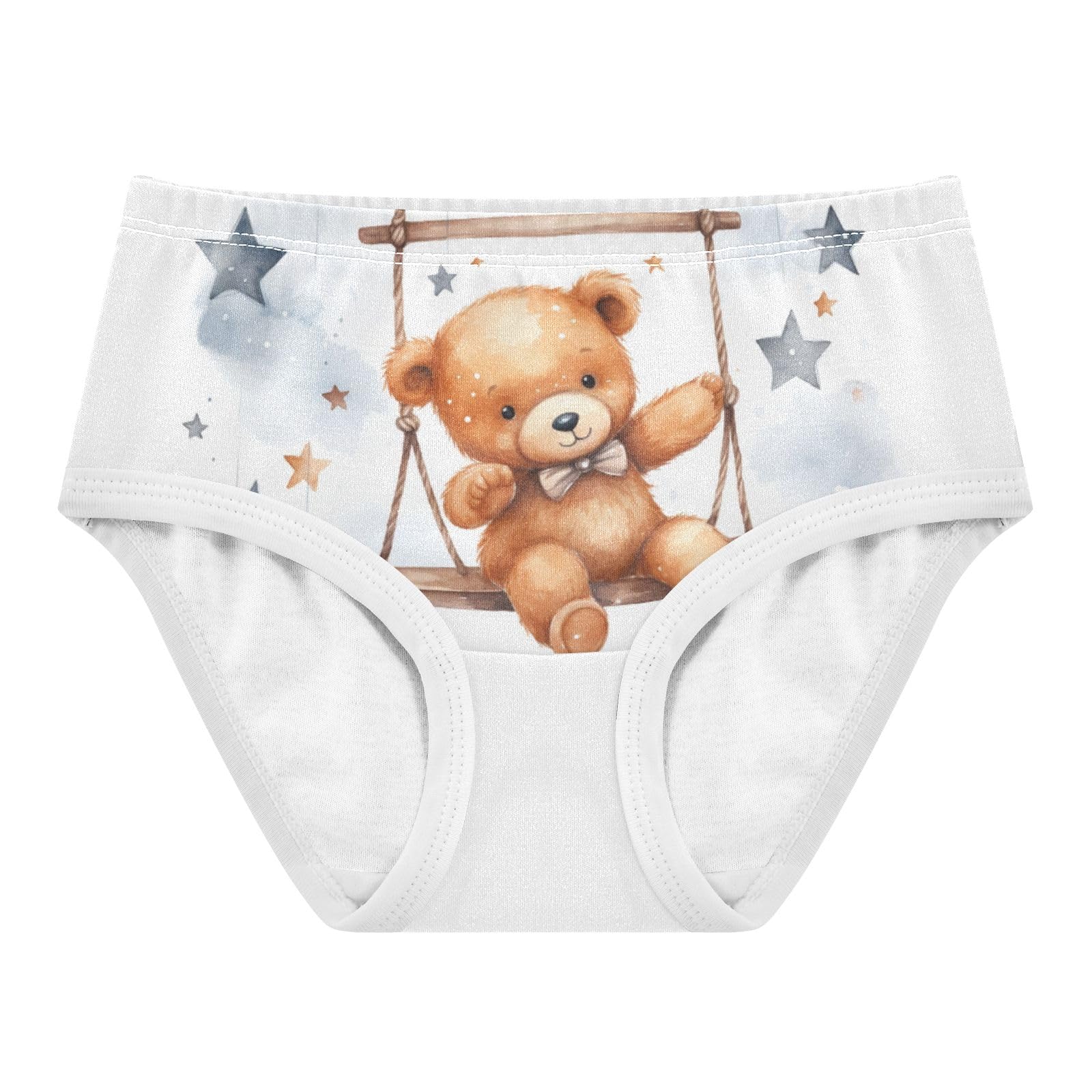 ALAZA Toddler Girls Cotton Hipster Underwear Soft Bear Swing 3 2 Pack 2T