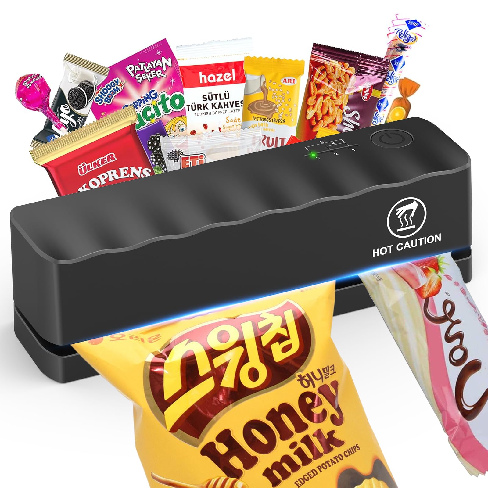 Kialloy Vacuum Sealer Machine,Automatic Sealer Machine, Food Vacuum Air Sealing System, 3000mah, Portable, 5 Temperature Settings,Multi-Functional Food Vacuum Sealer, for Meat/Vegetables/Fruits