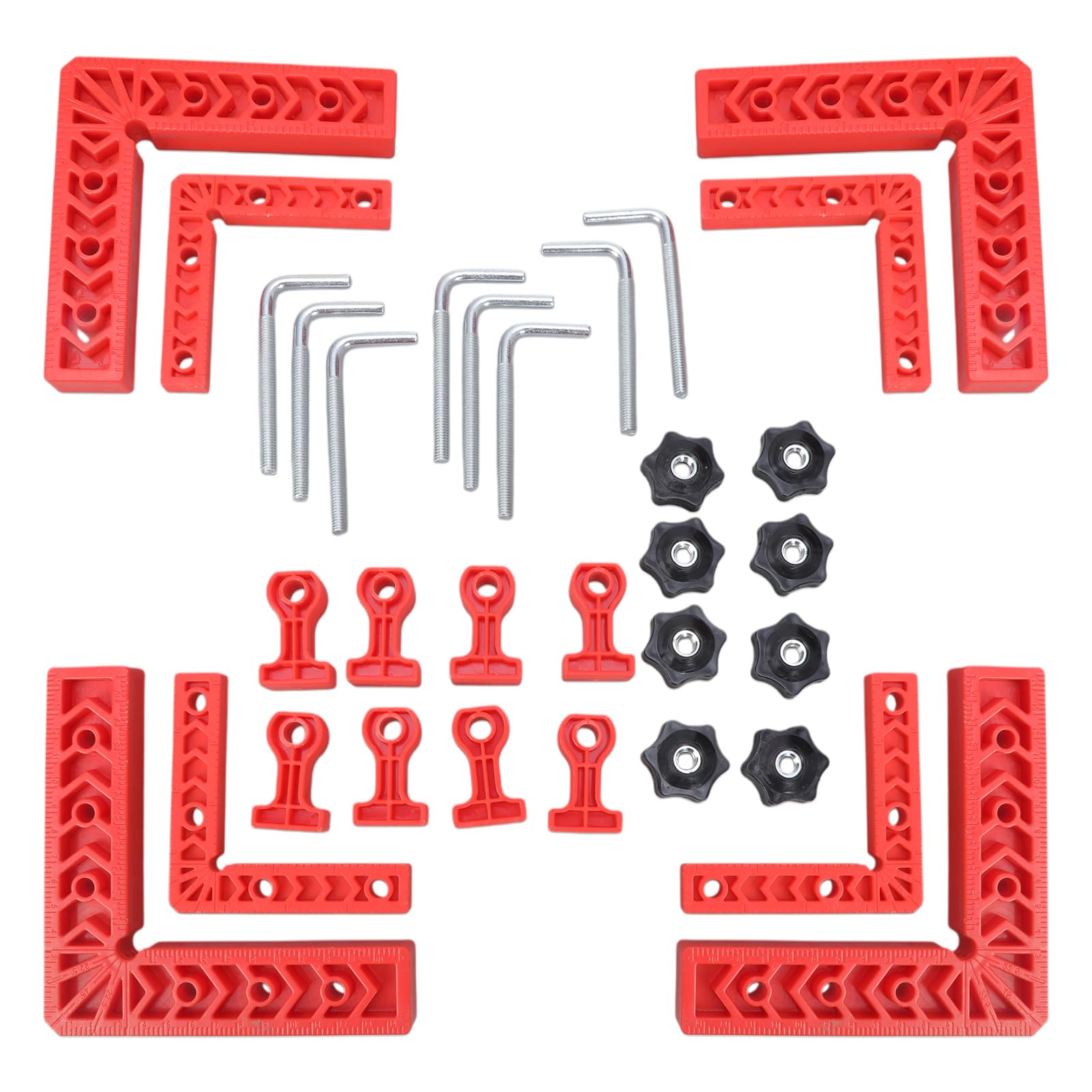 8 Set Multifunction Corner Clamps for Woodworking Right Angled Positioning Squares for Cabinets Drawers Frames Projects Woodwork Clamps