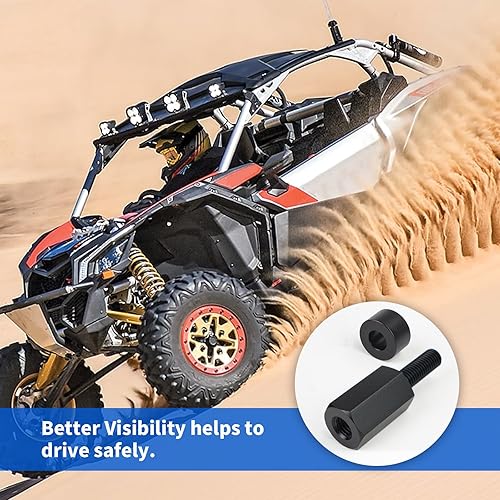 Miniatura 5 de Kit de montaje de elevador de asiento compatible con Can Am Maverick X3 X3 MAX X3 R, elevador UTV Seat 0.5"/1.5"/2" ajustable negro