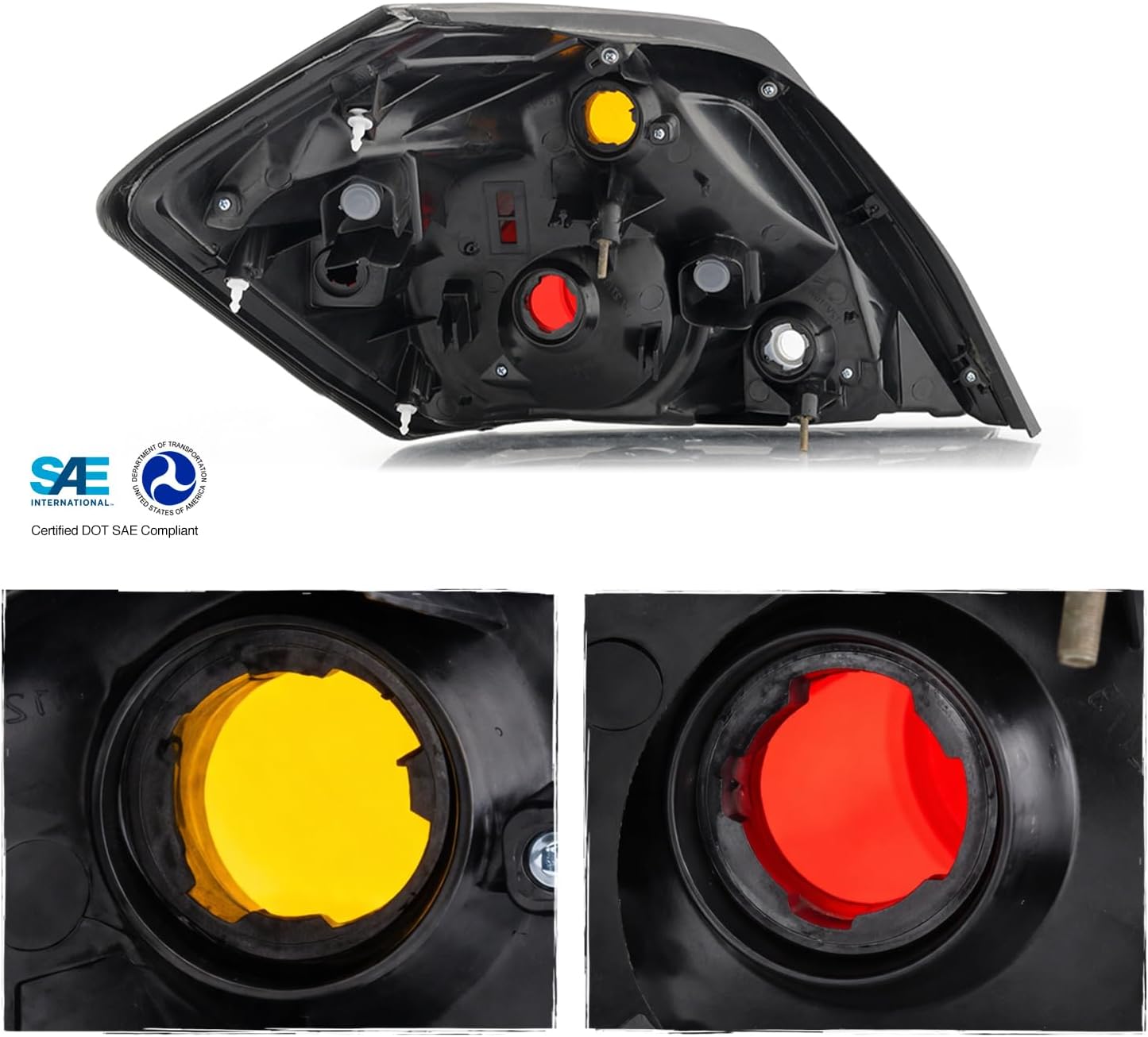 AKKON - Fits 2007-2012 Altima 4-Door Sedan Chrome Tail Light Tail Lamp Brake Lamp Passenger Side Replacement