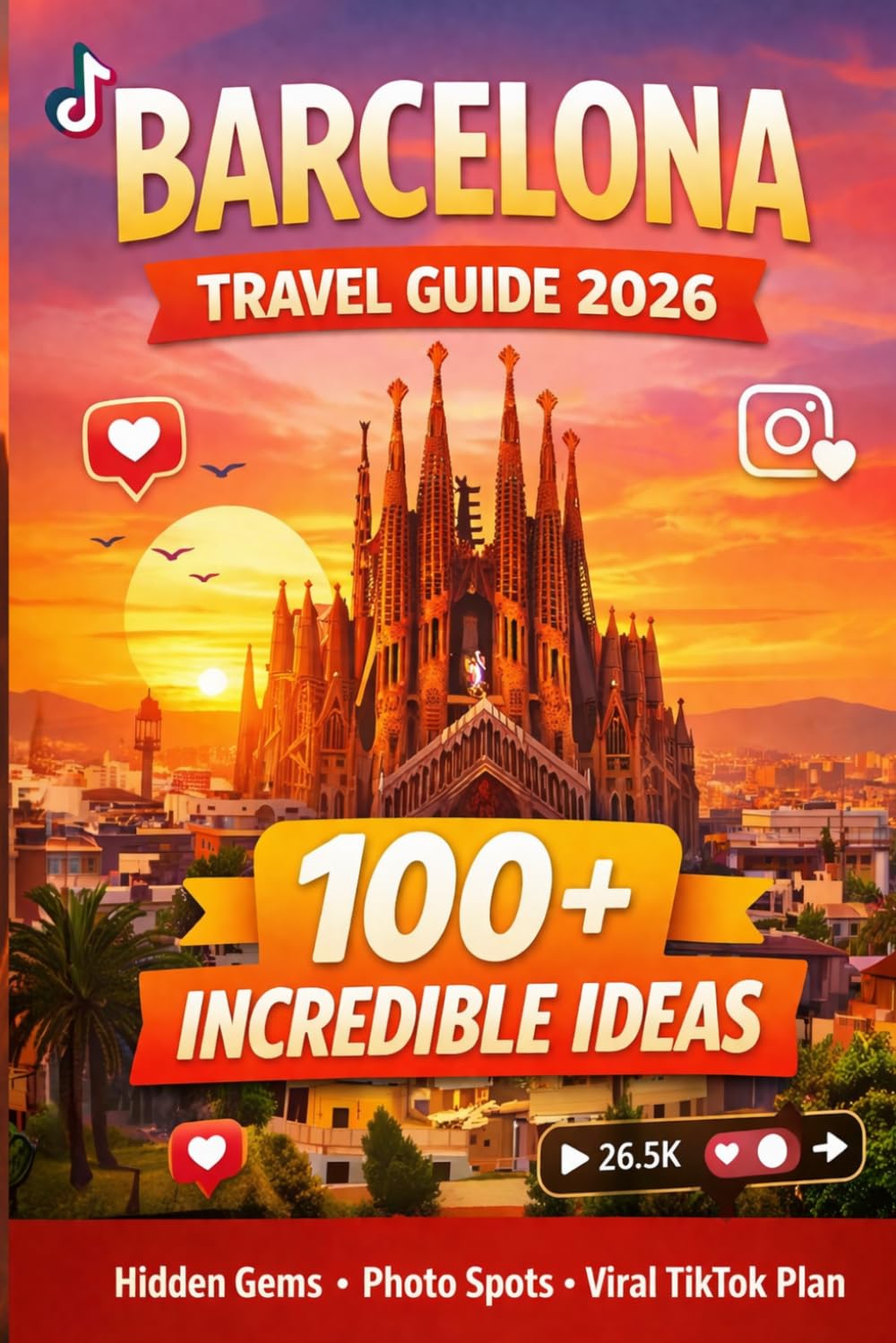 BARCELONA TRAVEL GUIDE: 2026 Edition: +100 Incredible Ideas, Hidden Gems, Photo Spots & Viral TikTok Plan