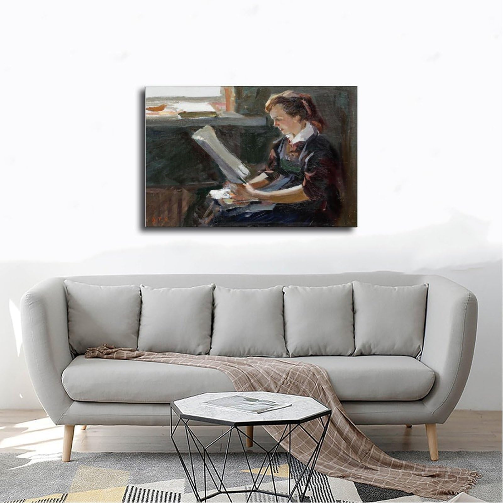 ANFOTCM A. T. K. plakaty na płótnie sztuka ścienna sypialnia biuro pokój dekoracja prezent 50 x 75 cm