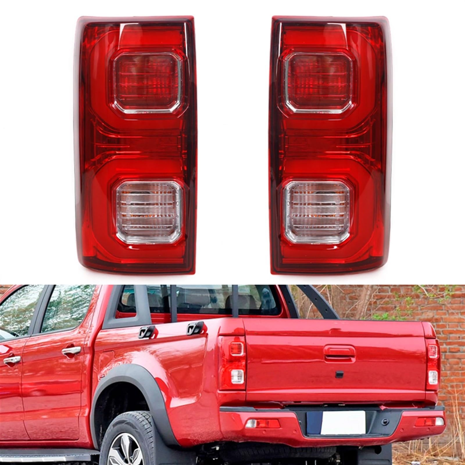 Fanale Posteriore Per JAC T8 Pickup – Gruppo Ottico Rosso, Con Lampadine E Cablaggi, Indicatore Di Direzione E Luce Freno, 12V, Robusto E Resistente Agli Agenti Atmosferici - 3