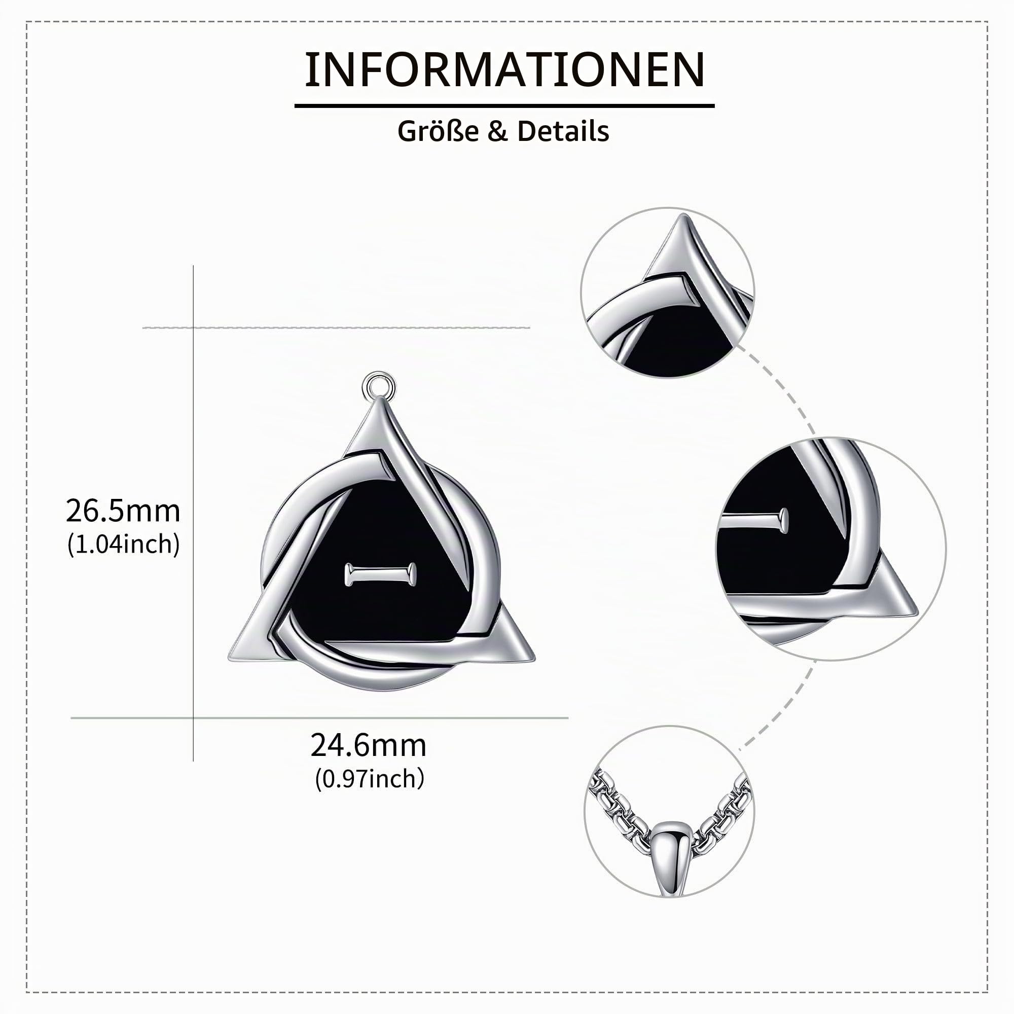 Therianer/Atheist/Transgender Halskette Sterling Silber Symbolschmuck