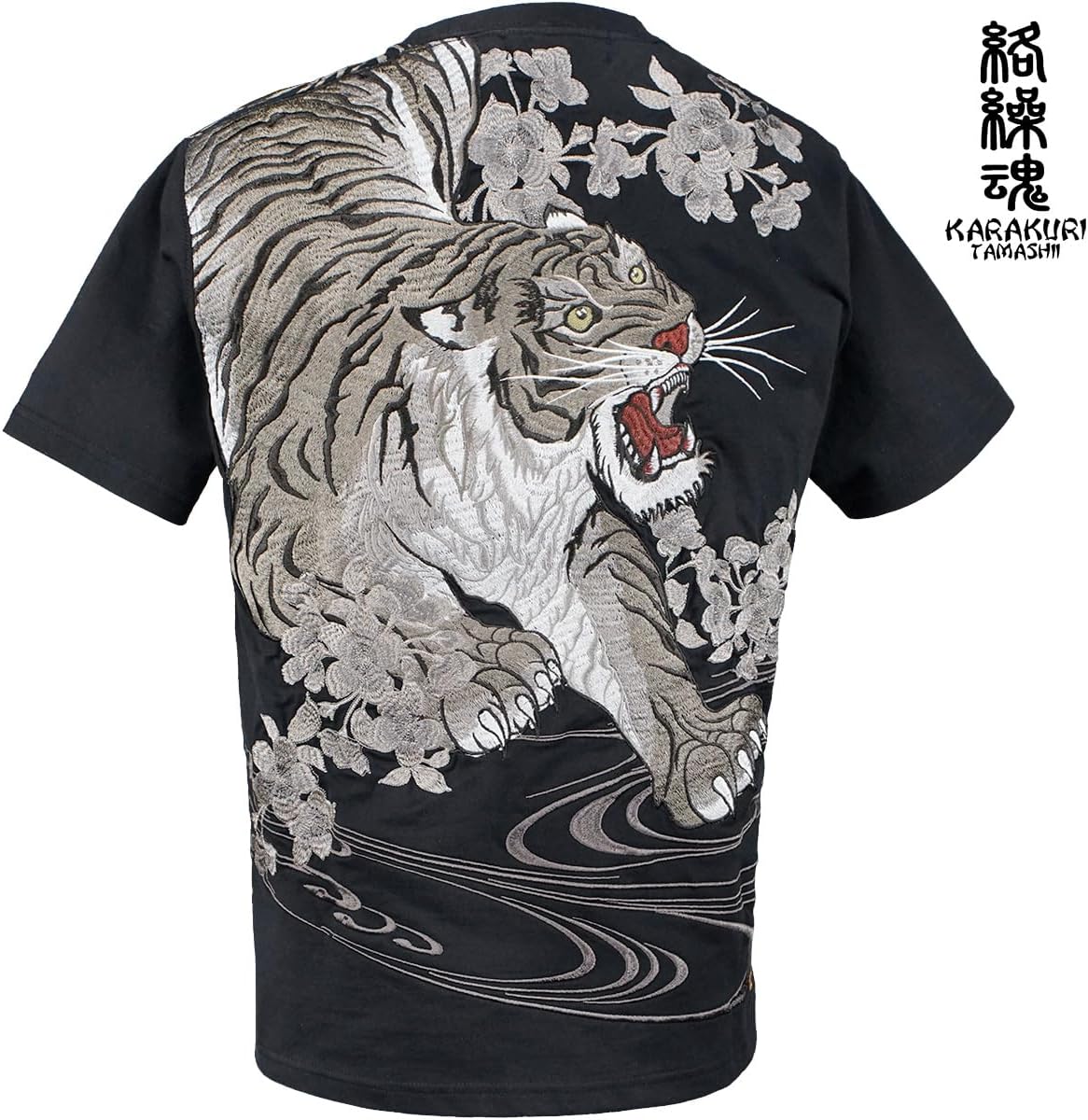 Amazon | [絡繰魂] からくり魂 粋 信長の虎 クルーネック 半袖Tシャツ