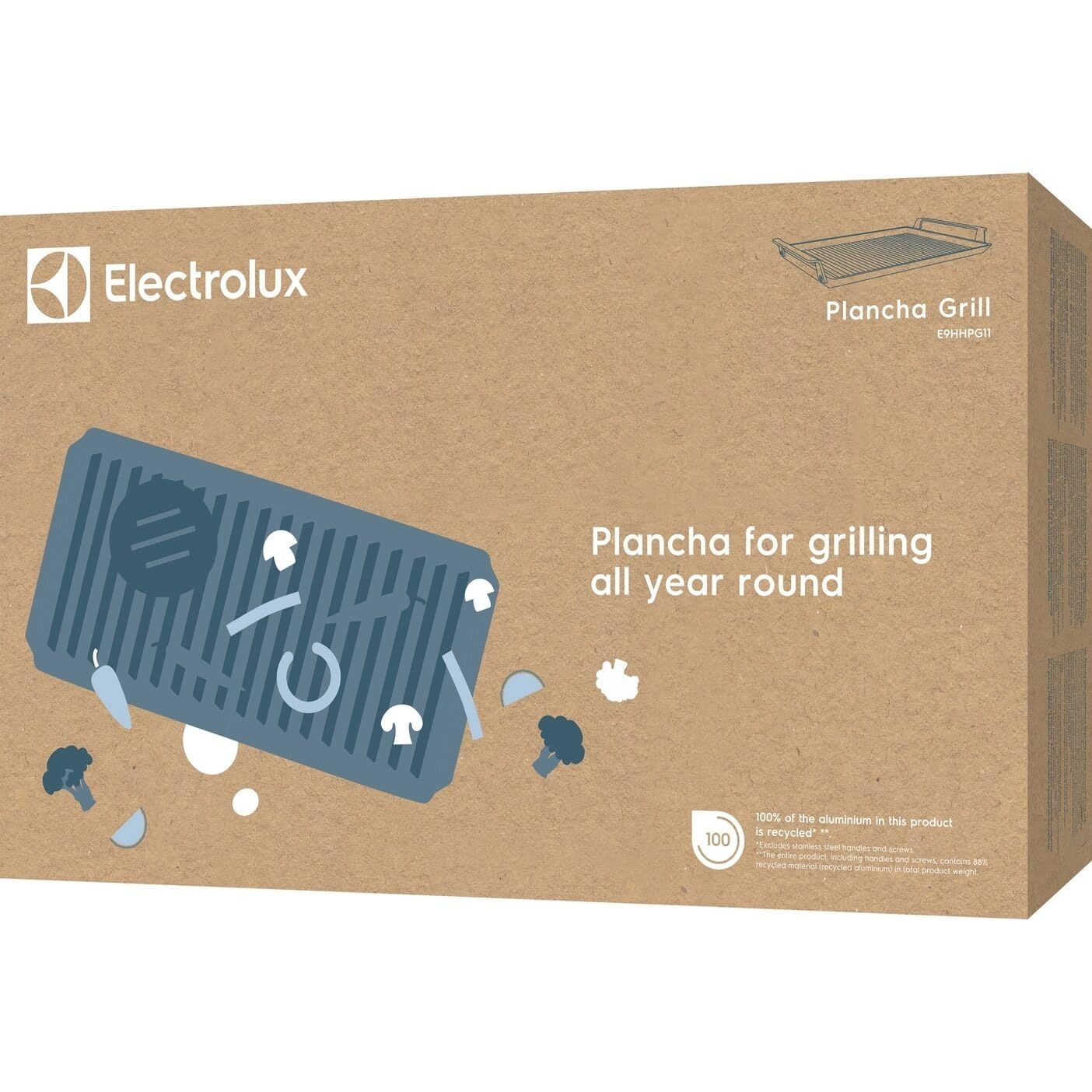 Electrolux Plancha Grill 2.0 Easy2Clean Keramik-Antihaftbeschichtung Hitzeverteilung Backofen Herd E9HHPG11