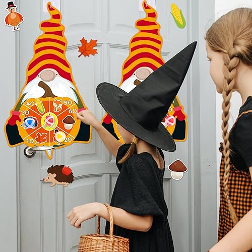 Miniatura 6 de 2 juegos de fiesta de otoño para niños, Acción de Gracias, juegos de lanzamiento de otoño para niños y niñas, cumpleaños, otoño, gnomo, tablero de