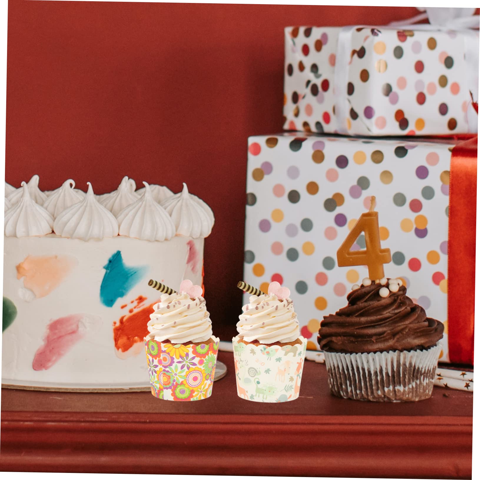 moules à cupcakes de Noël, moules à pâtisserie, 1000 Pièces Plateau à Muffins en Papier Doublures de Cupcake en Papier Récipients à Dessert en Papier for Cupcakes Caissettes à Muffins en Papier Doublu