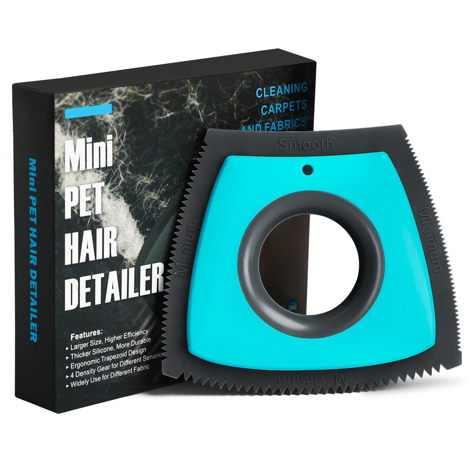 MAVRIZ Mini Pet Hair Removal Tool, Rubber Blade Dog Hair Remover for Car, Carpet, Furniture - Reusable Lint Brush Fur Remover