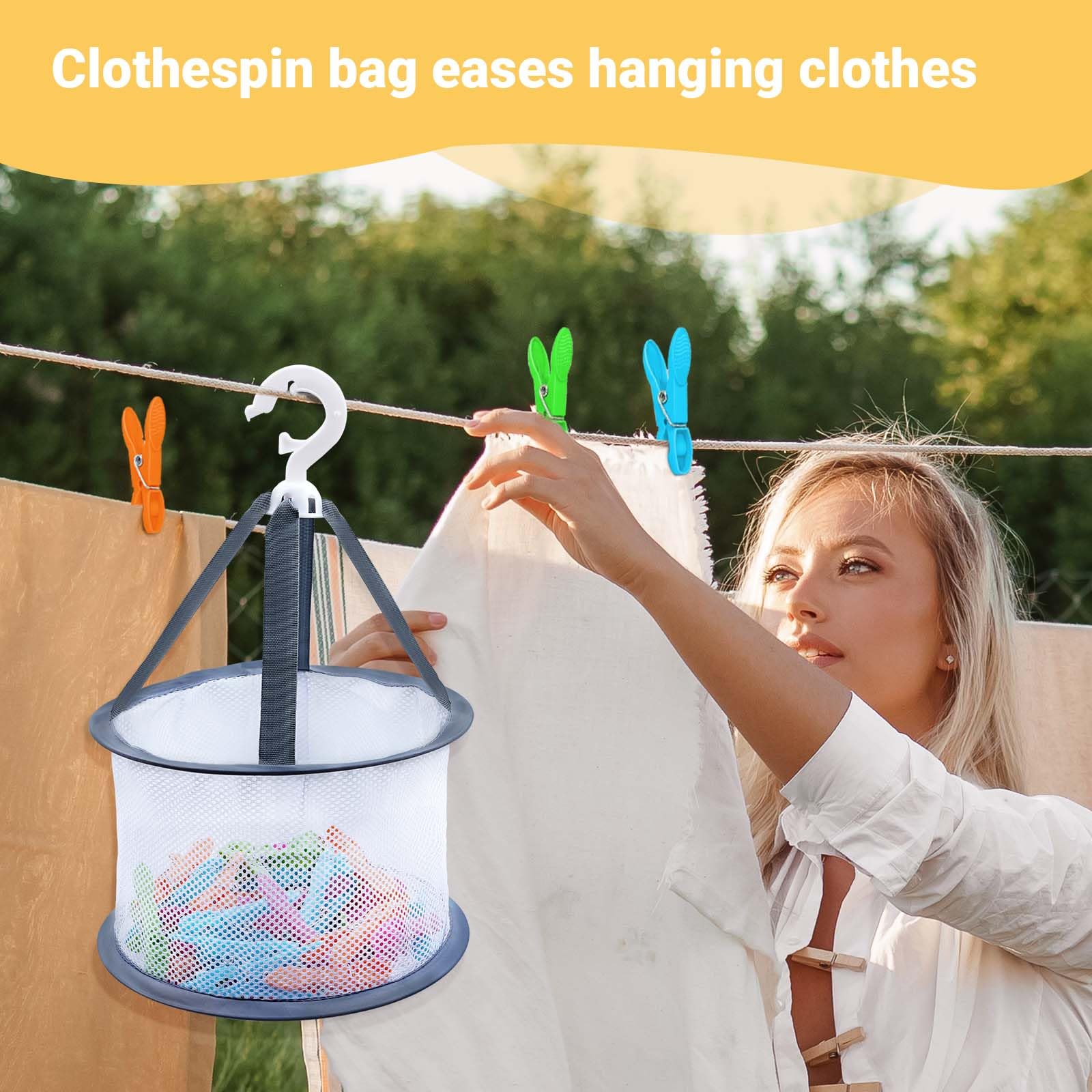 KEYBOO 48 Pack Clothes Pegs for Washing Line with Bag Washing Pegs Plastic Laundry Pegs Extra Strong - Image 2