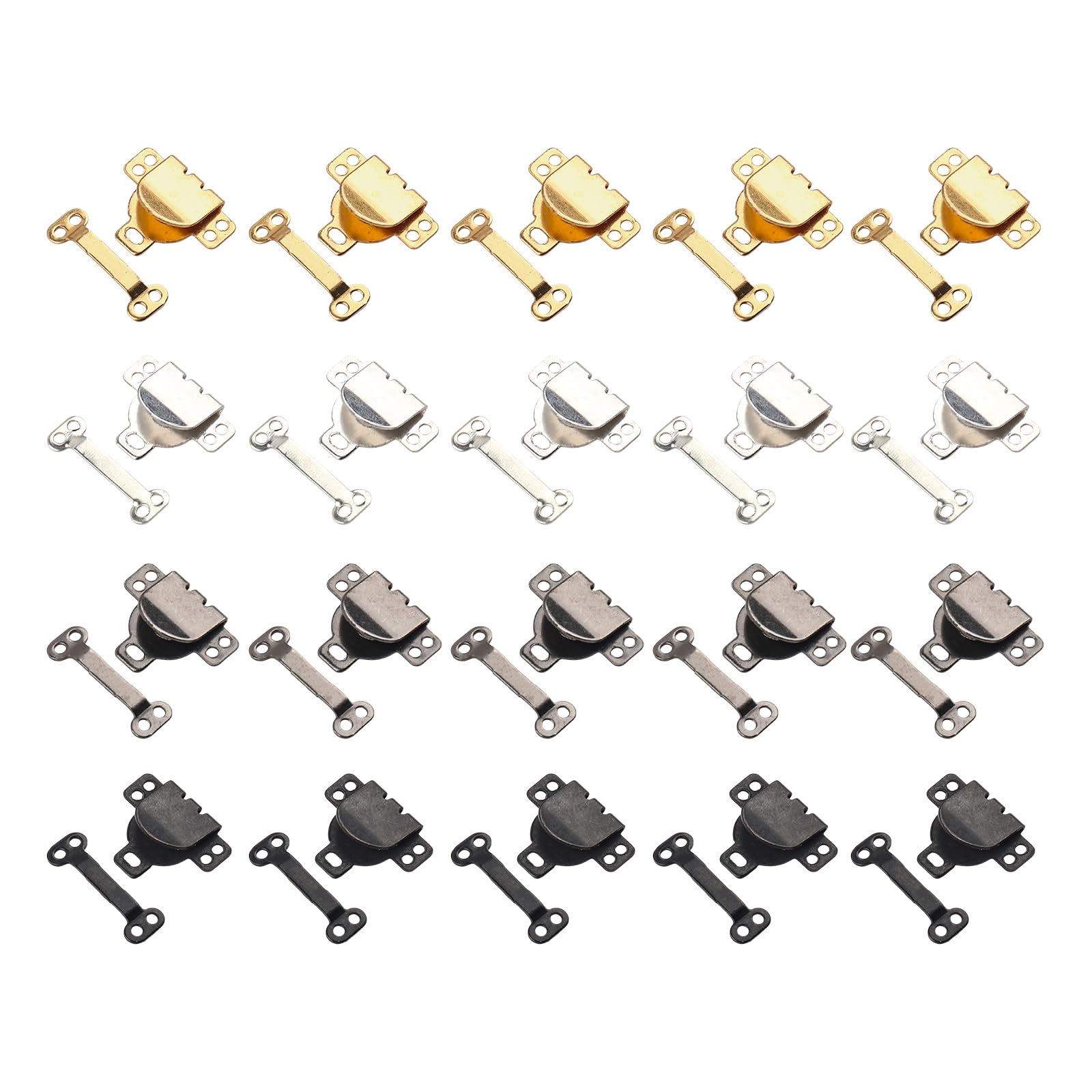 Sewing Hooks and Eyes Closure for Trousers Clothing Skirt Dress Bra Fasteners Sewing DIY Craft,Total 20 Pieces 4 Colors(16mm)