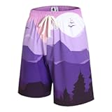 DEHANER Swim Trunks for Men Quick Dry Board Shorts with Zip Pockets Bathing Suits Beach Swimwear