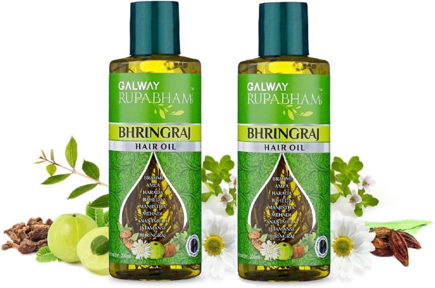 Bhringraj Hair Oil, 200ml (PACK OF 2)