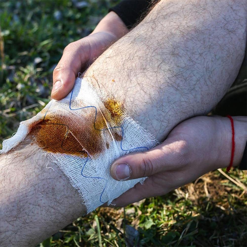 Confezione da 3 Garza emostatica di Pronto Soccorso, Garza sterile compressa, medicazione Medica di Emergenza, Benda di Controllo emostatico – 3,0 "x 4,0 Iarde