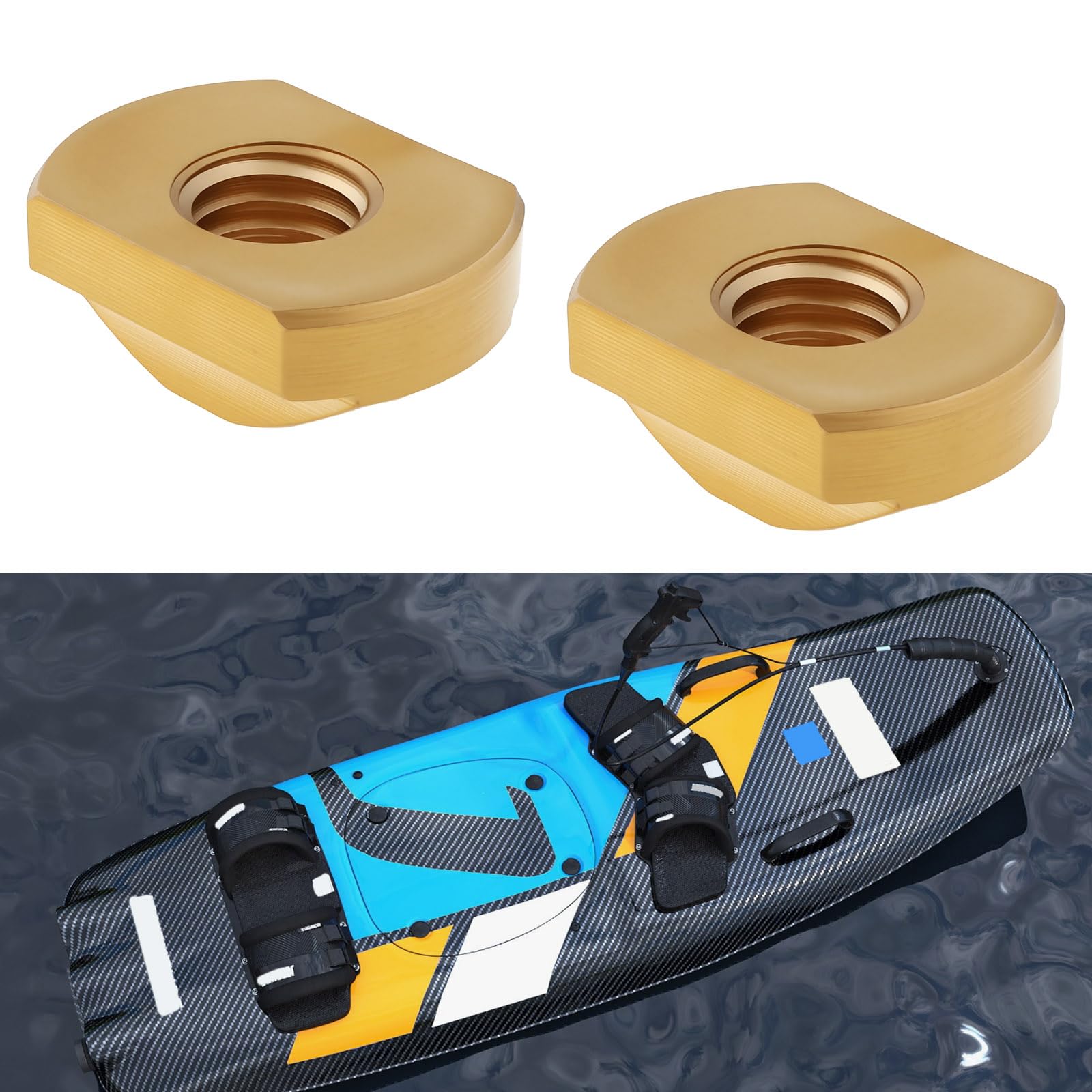 SG Store 4 Pezzi Dado A T in Ottone per Aliscafo M8 per Aliscafo Windsurf Kiter Wing Foiler 20x8 Mm 20x14 Mm