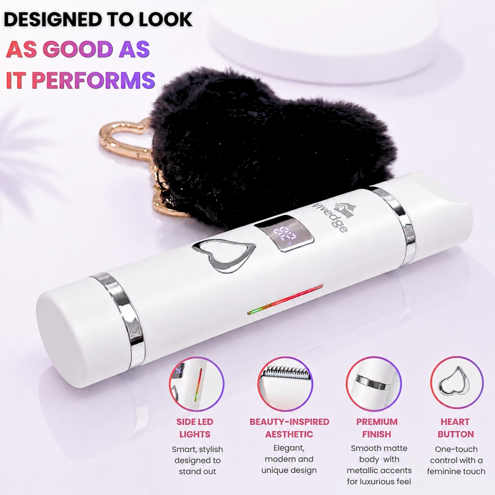 Maquinilla de afeitar eléctrica para mujer, recortadora de bikini y removedor de vello facial, recargable con hoja de cerámica, impermeable, pantalla LED, USB-C, bloqueo de viaje, regalo de