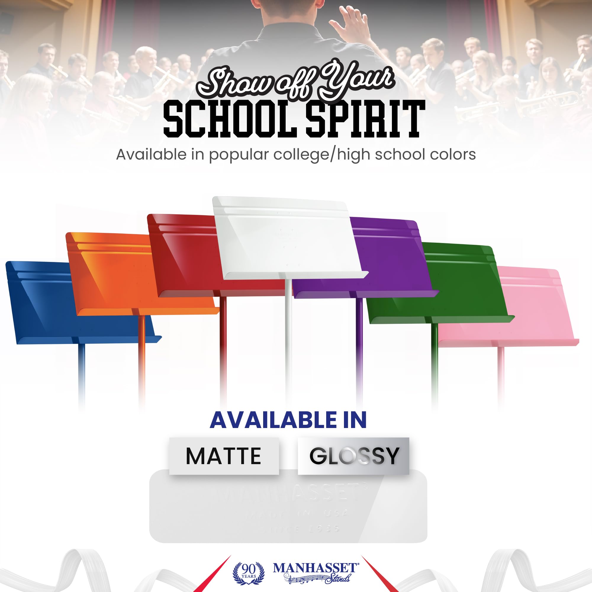 MANHASSET - Symphony Stand 48 - Leggio per orchestra - Bianco laccato