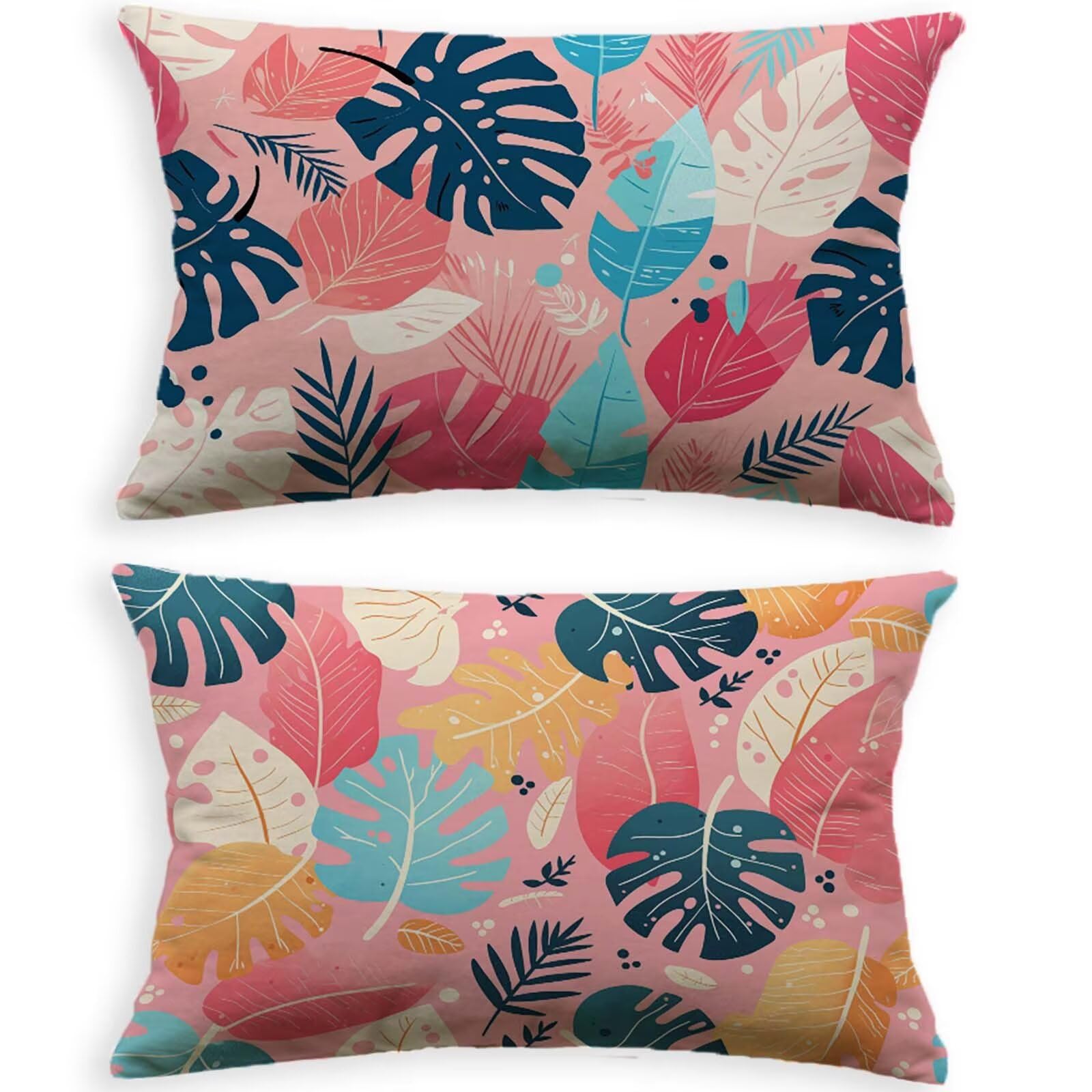 Taie oreiller 40x80cm rose housse de coussin rectangulaire velours O-711B