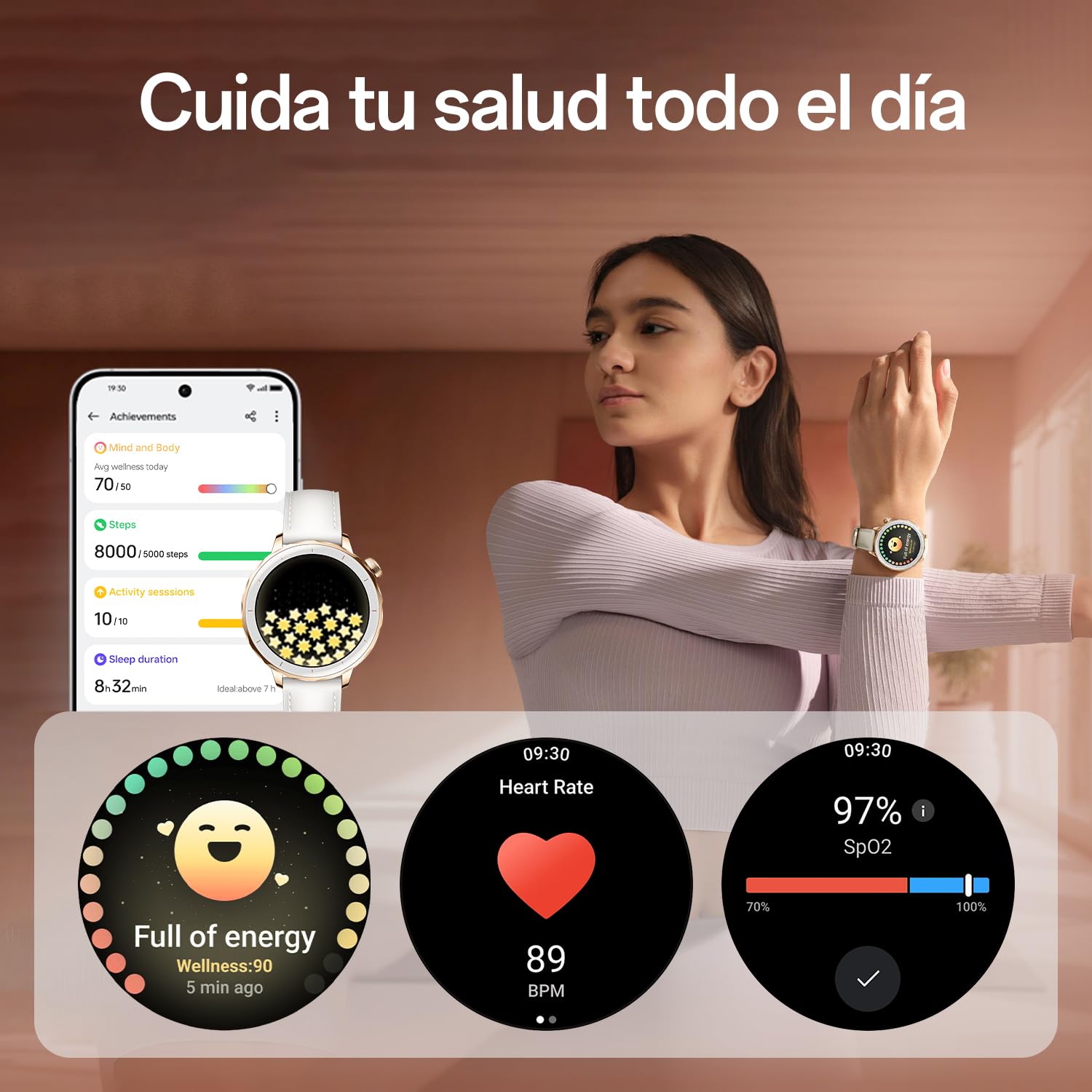 OPPO Watch X2 Mini Reloj Inteligente, 1.75 Pulgadas AMOLED, GPS, Wear OS, 100+ Modos Deportivos, Frecuencia Cardíaca & SpO2