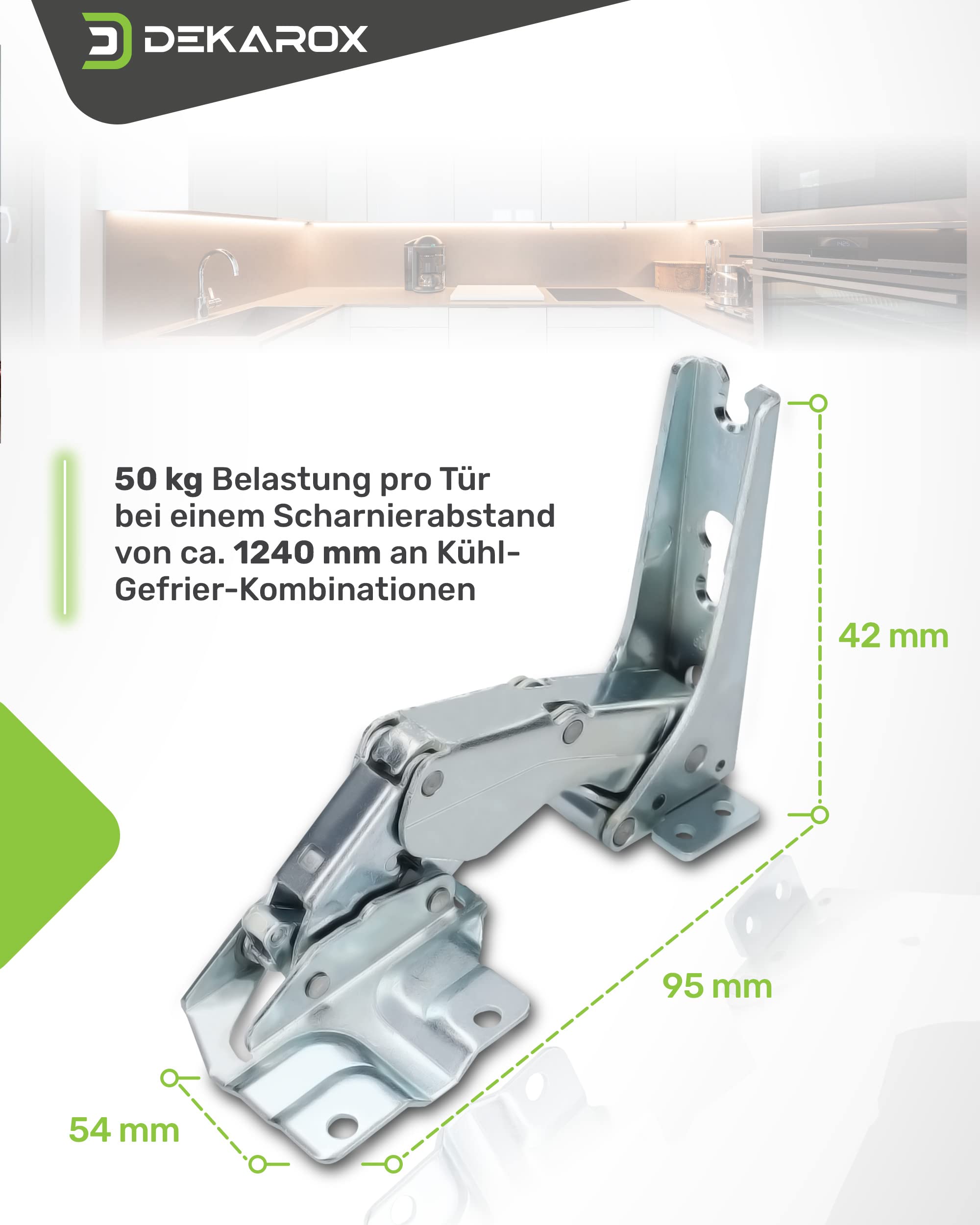 Türscharnier Set für Bosch Siemens 481147 00481147 für Electrolux AEG 4071314258 für Küppersbusch 430332 für Miele 5546050 für Kühlschrank Gefrierschrank