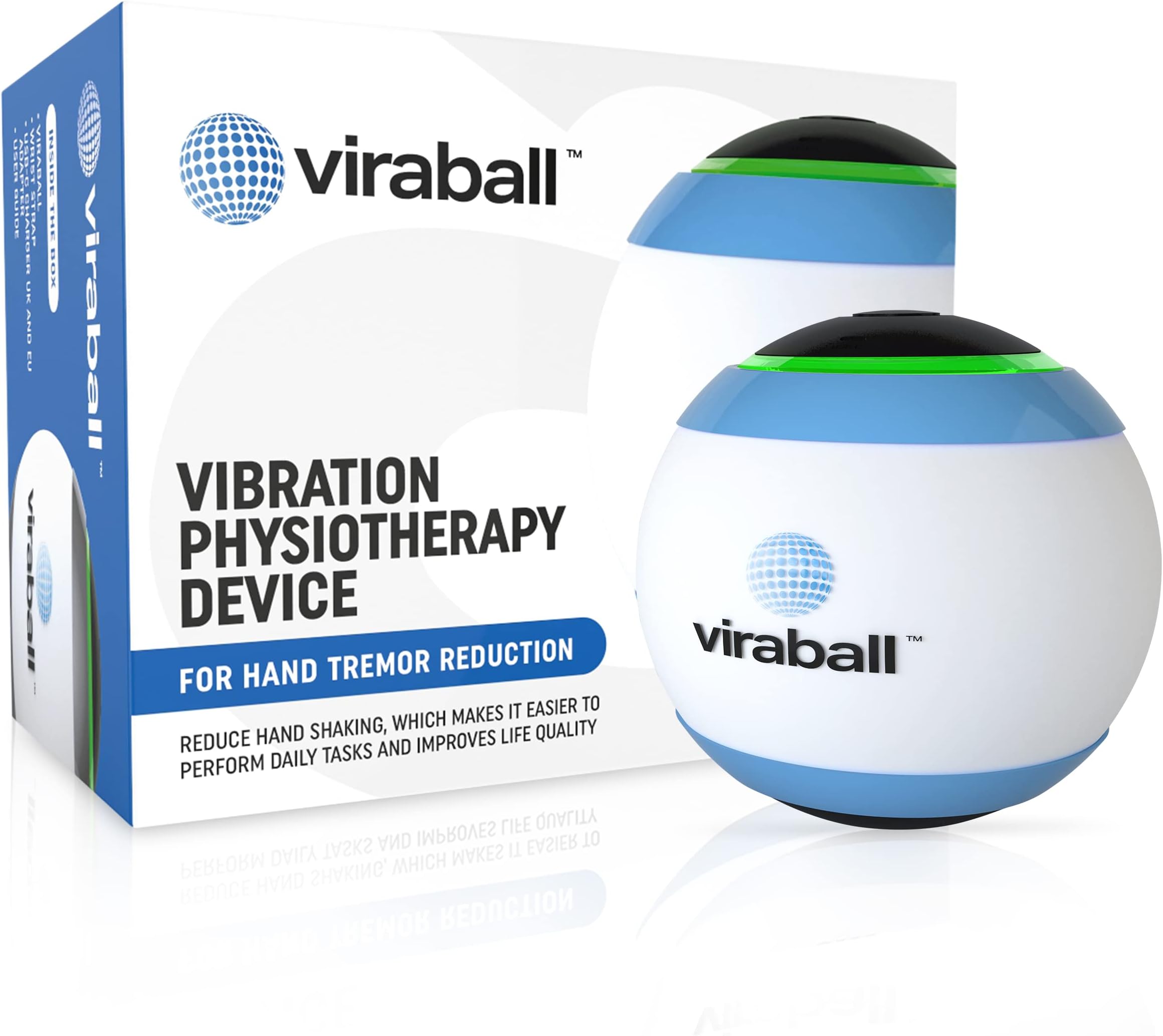 Physiotherapy Vibration Therapy Ball - Physical Therapy for Hand Tremor Reduction (Parkinson) with Rechargeable Battery – Reduce & Stress Relief