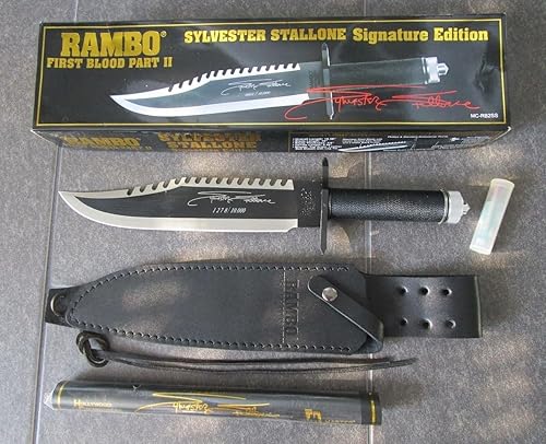 Miniatura 2 de Cuchillo Hollywood Collectibles Group First Blood Part II Sylvester Stallone Signature Edition
