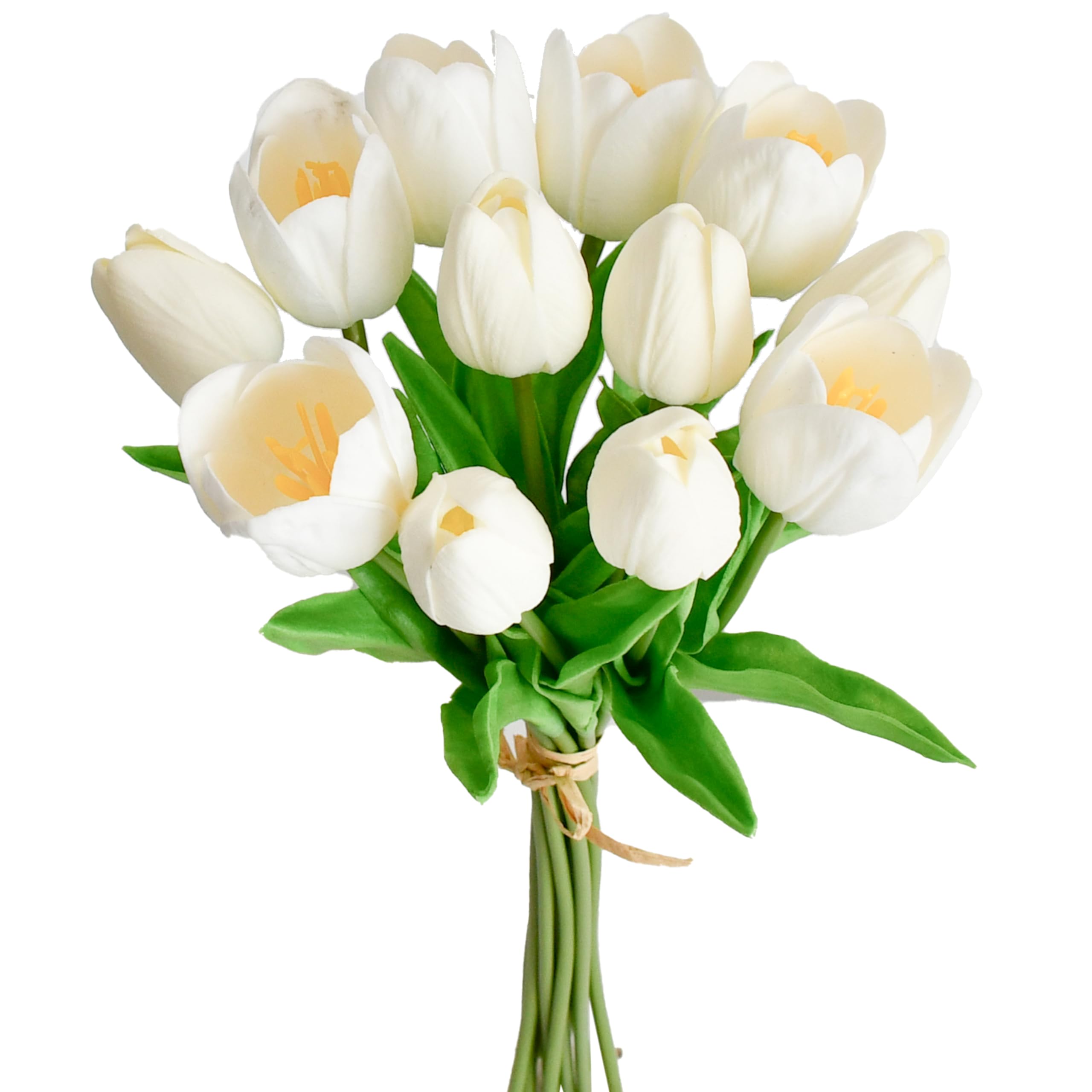 Mandy's 12pcs Artificial White Tulips