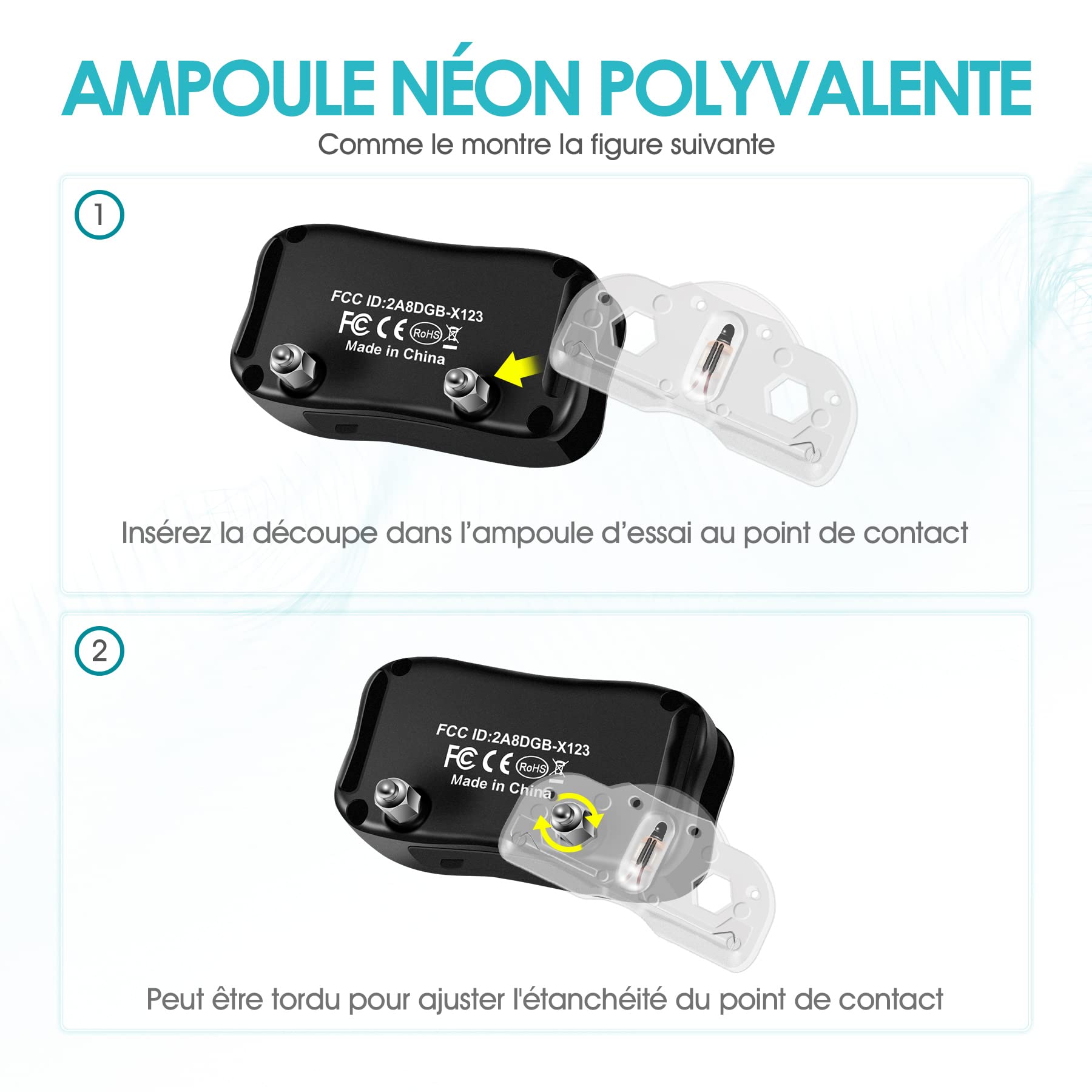 Récepteur de Collier de Dressage pour Chien, Collier Simple sans télécommande (Télécommande nécessaire), Il s'applique à la télécommande avec 14 Niveaux de fonctionnalité de clôture