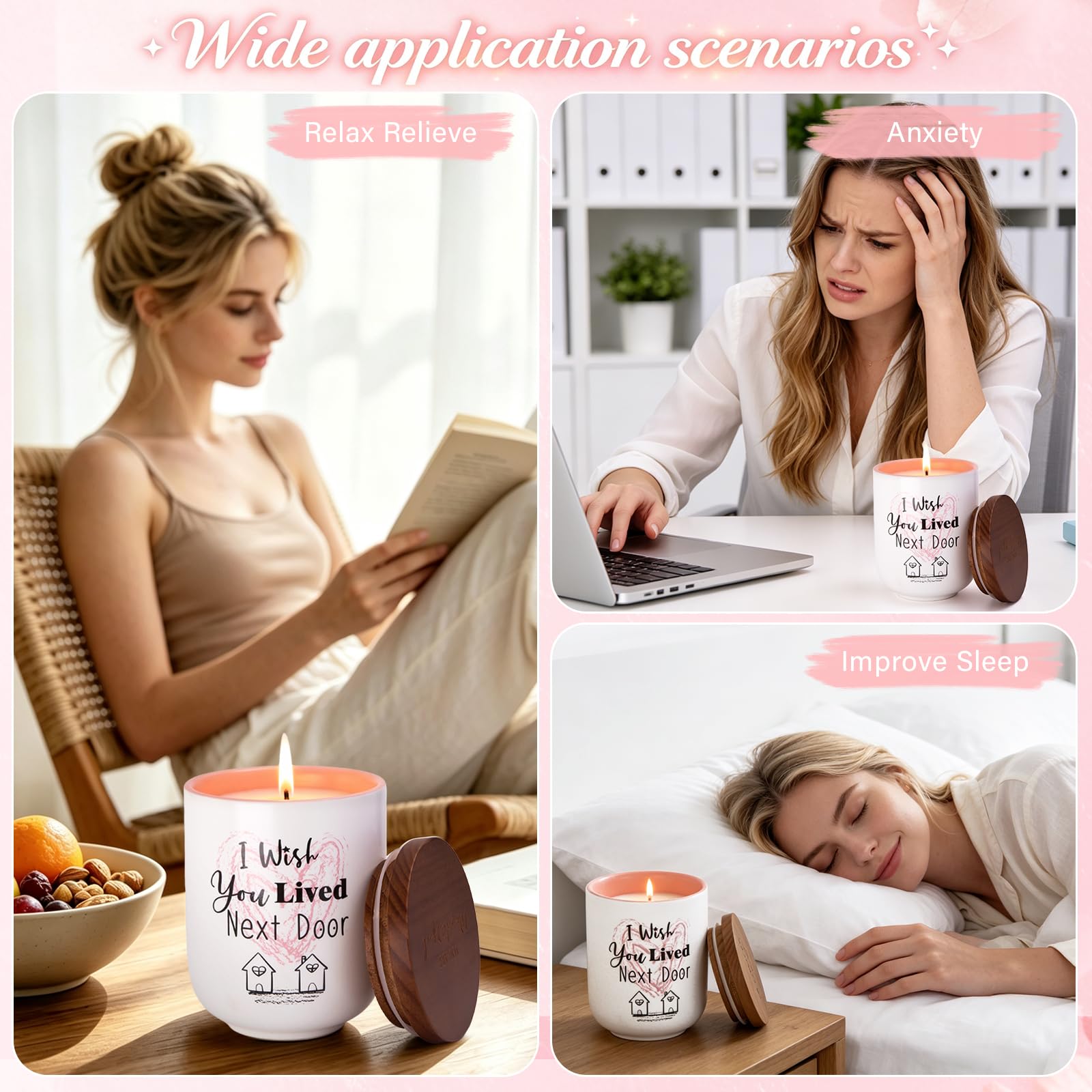 Regalo para mejor amiga para mujeres, amigos que se mudan lejos, lavanda y