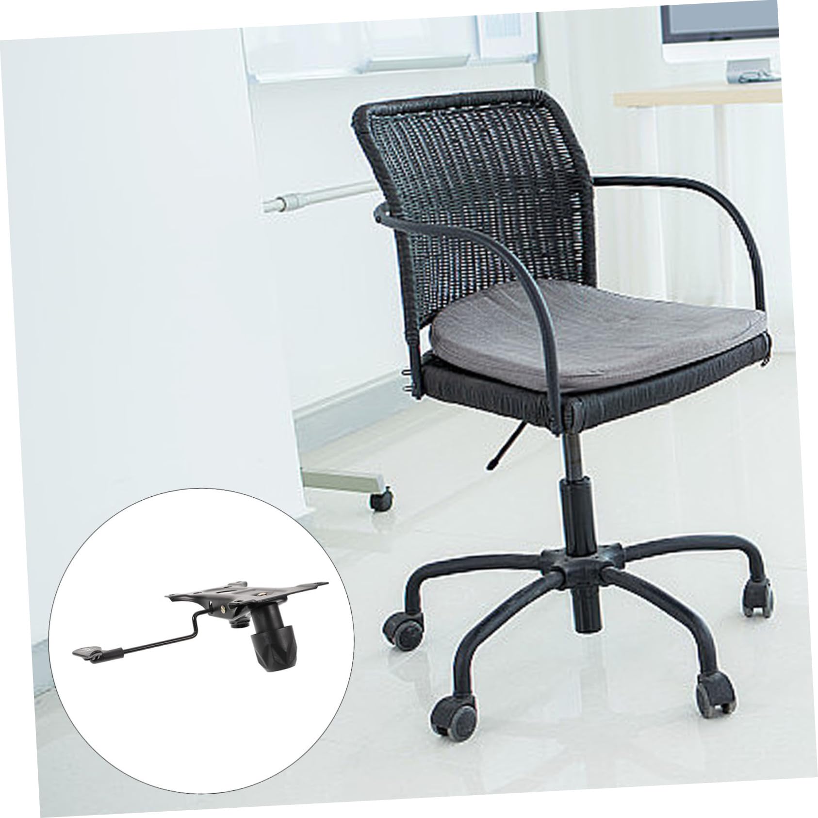 Pieza De Repuesto para Silla De Oficina Base Giratoria Metálica Ajustable Mecanismo De Control De Inclinación para Sillas Medianas Uso Ergonómico y Ahorro De Espacio