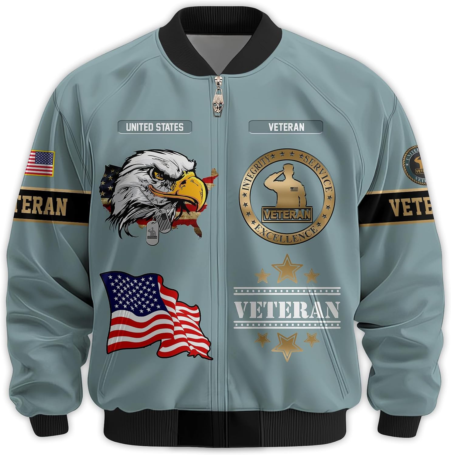 Non Sibi Sed Patriae Veteran Jacket, Veterans Jackets for Men, Military Men Jacket, Veteran Gifts for Men, Military Gifts
