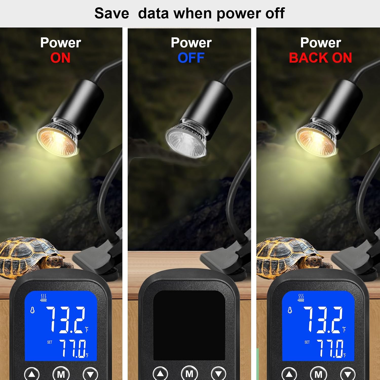 KETOTEK PID Temperature Controller 120V Dimming Thermostat Reptile