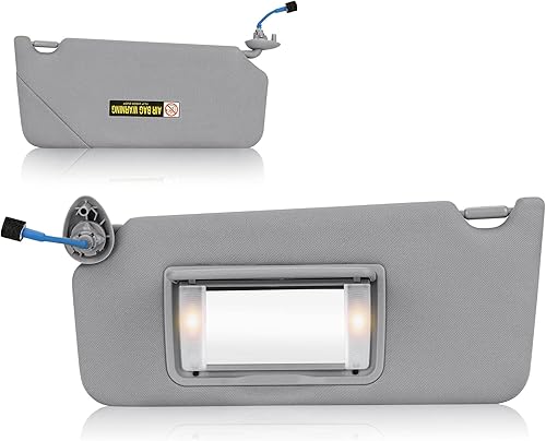 Visera solar del lado del conductor izquierdo con luz para Honda Accord 2008-2012 Reemplazo de parasol gris 83280TA0A91ZB