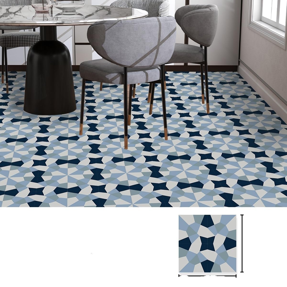 Pavimento Pvc Adesivo 9 Adesivi Autoadesivi Impermeabili For Pavimenti, Decorazioni La Casa, Motivi Stampati A Inchiostro, Piastrelle Antiscivolo(ZxDB-4T36P20-170-ZZ)