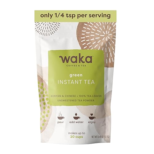 Miniatura 7 de Waka Tea Powder - Té instantáneo negro indio tamaño de viajepaquete de muestra - 100% hojas de té - 20 porciones para té caliente o helado