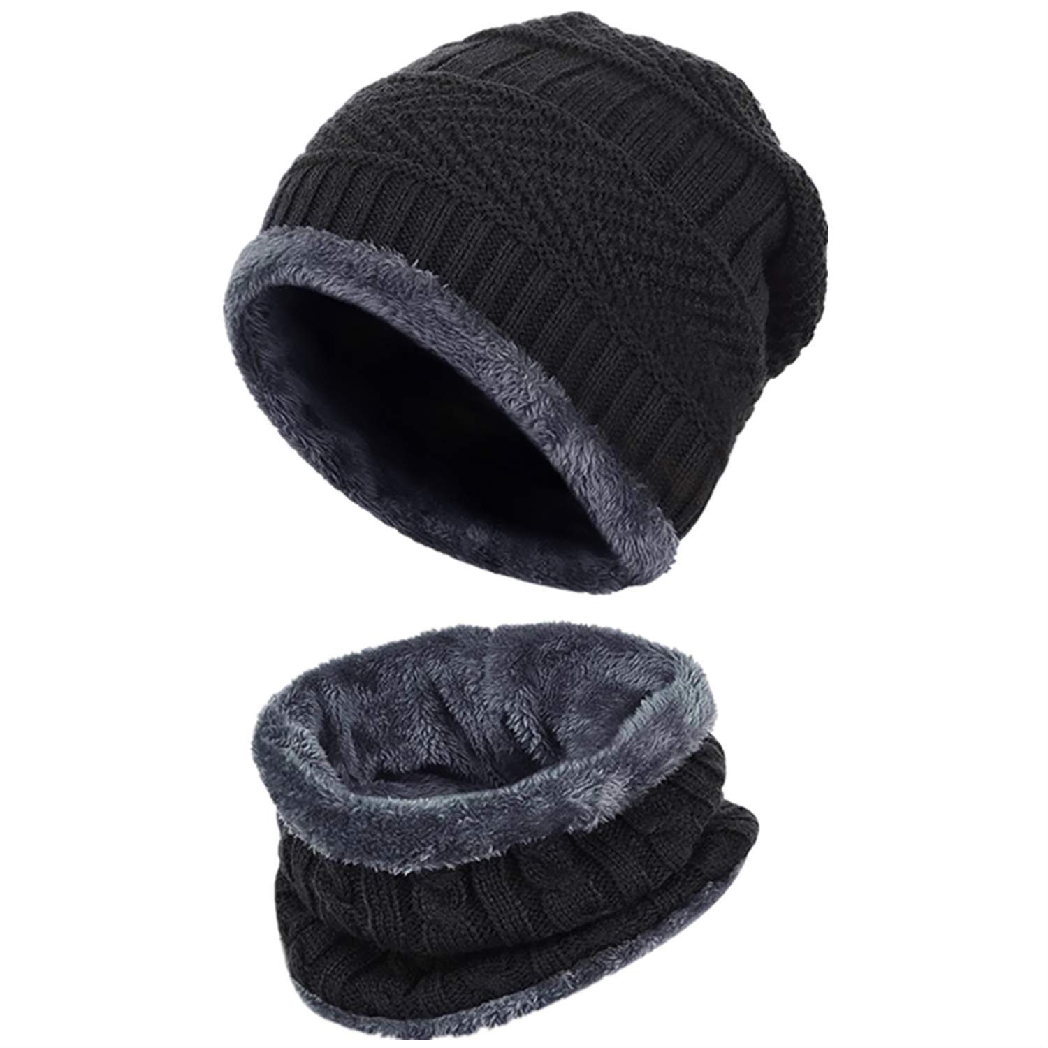 Chalier Cozy Cappello Lavorato a Maglia Invernale da Uomo con Sciarpa Cappello Lavorato a Maglia Invernale da Uomo Sciarpa Regalo da Donna